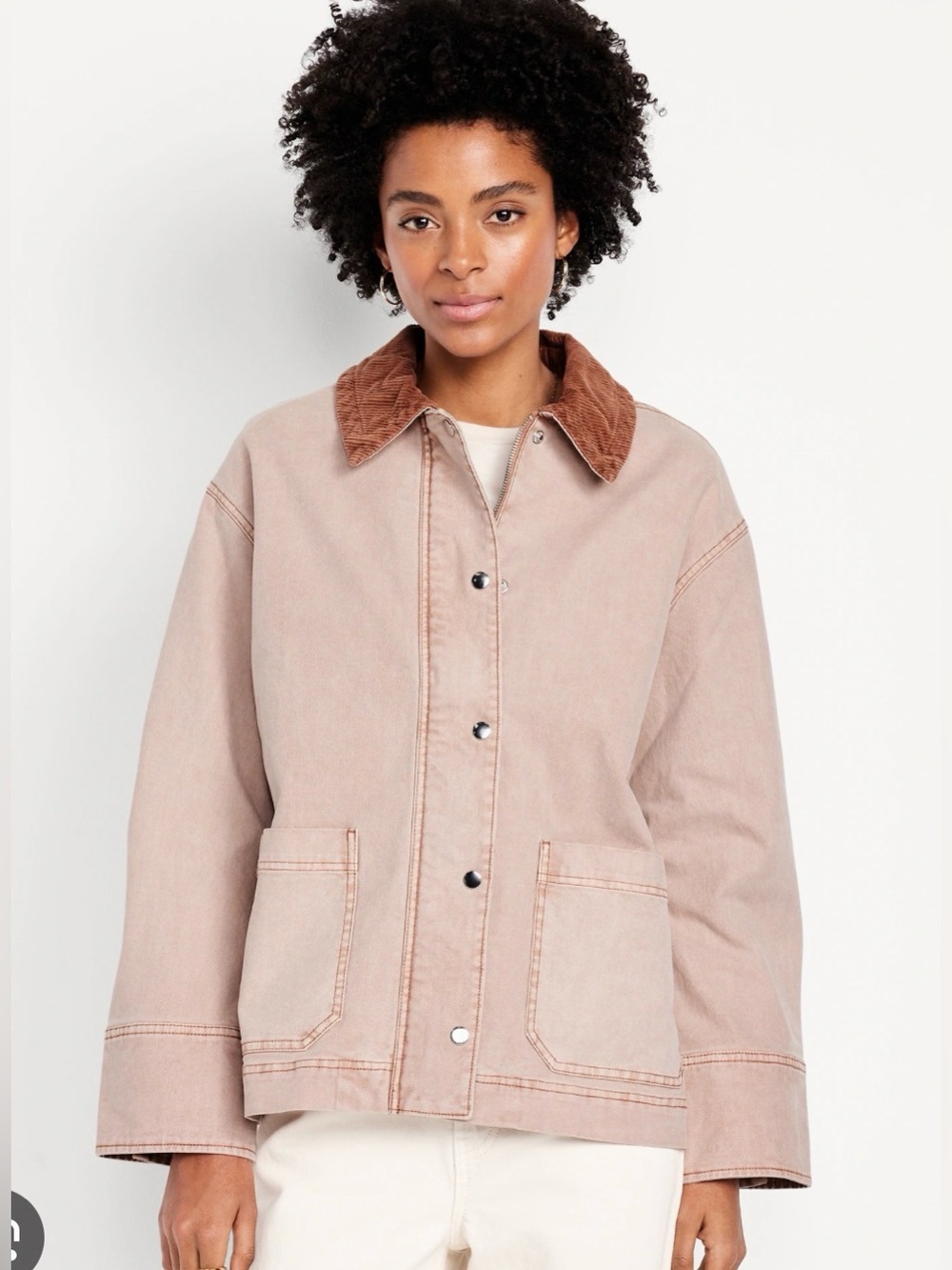 Old Navy Canvas Barn Jacket in Antique Rose